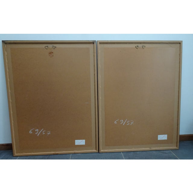 Compositions, 1970s, Large Aquatint Etchings, Framed, Set of 2 For Sale - Image 13 of 18