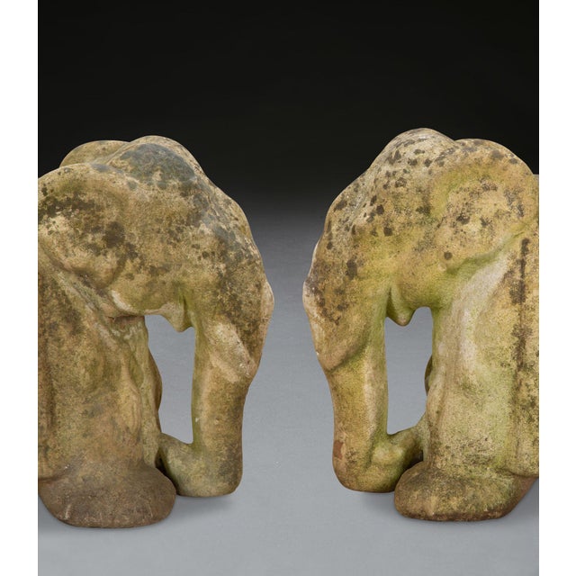 Weathered Terracotta Elephants, 1900, Set of 2 For Sale - Image 9 of 17