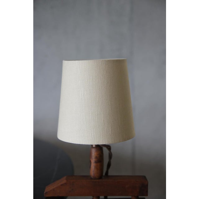 Not Yet Made - Made To Order Wooden Handscrew Clamp Lamp With Shade by Understated Design Los Angeles For Sale - Image 5 of 13