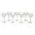 Set of 7 crystal champagne glasses manufactured by Fidenza Vetraria (model: Regency Coppa, 210cc), Italy, 1980s. The set...