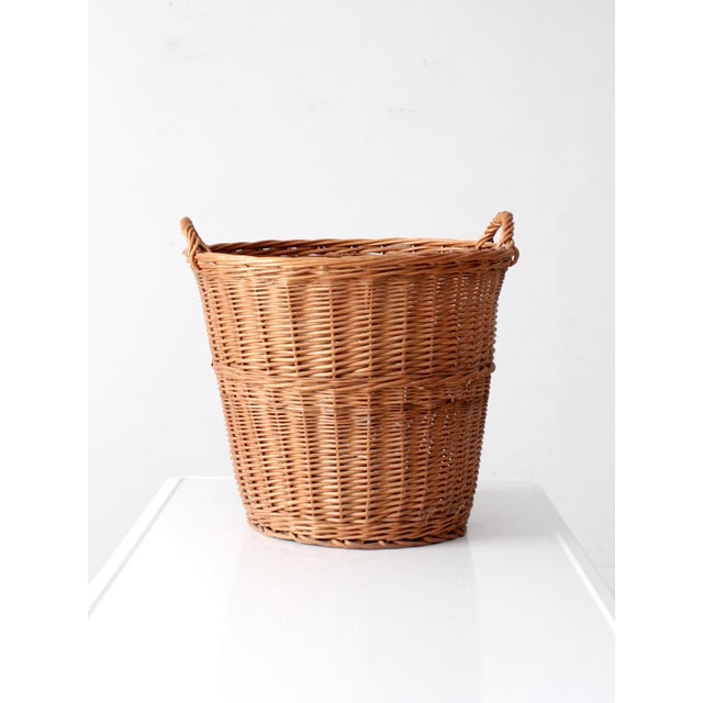 Vintage Wicker Basket For Sale - Image 12 of 14