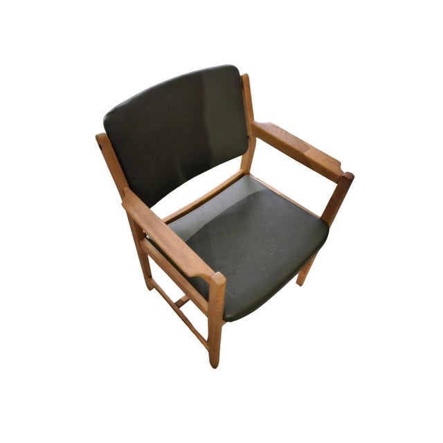 Vintage rare IKEA chairs model Carmen van Bengt Ruda. 13 pieces. Green leather. 1960's This piece is attributed to the...