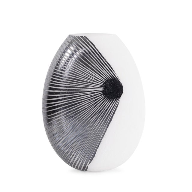 Oxman Hypnotic Short Glass Vase For Sale - Image 9 of 11