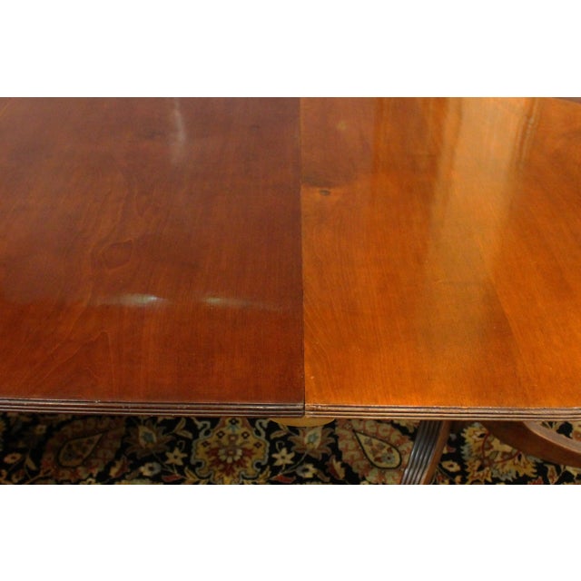 C. 1930 English Georgian Style Double Pedestal Dining Table For Sale In Raleigh - Image 6 of 6