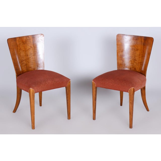 Art Deco Beech Dining Chairs by Jindřich Halabala for Up Závody, Czechia, 1940s, Set of 4 For Sale - Image 4 of 11