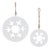 White Wood Snowflake Cut-Out Ornament (Set of 12) For Sale