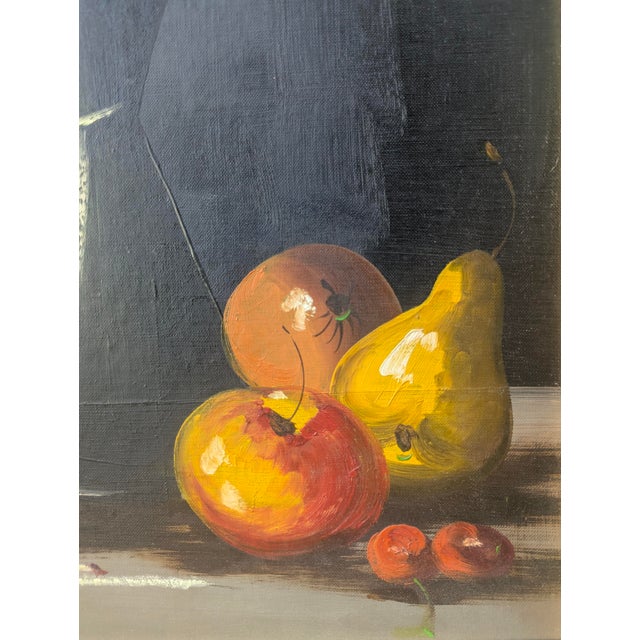 Vintage Still Life Oil Painting Signed Ferri For Sale - Image 9 of 10