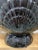 Hollywood Regency Vintage 1980’s High Gloss Black Glazed Ceramic Clam Shell Planter For Sale - Image 3 of 6