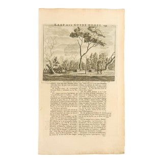 1726 Dutch Trading Post in Madagascar Copper Engraving | François Valentijn For Sale