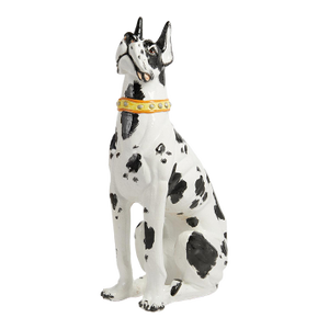 Vintage Italian Glazed Great Dane Sculpture