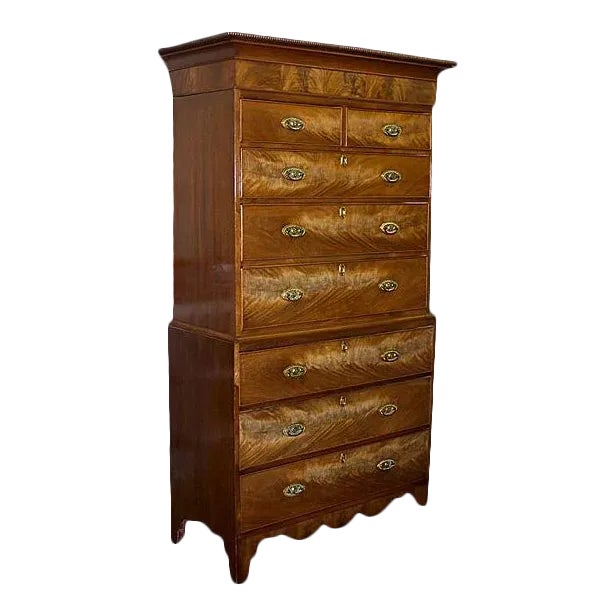 English Mahogany Chest on Chest C.407 For Sale