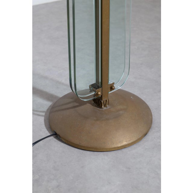 Murano Glass and Brass Floor Lamp, 1950s For Sale - Image 4 of 11