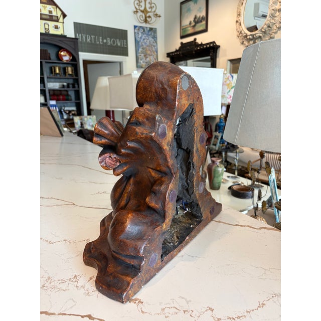 Vintage RococoRevival Acanthus Leaf Wall Bracket in Walnut Finish For Sale - Image 4 of 4
