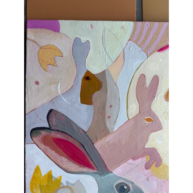 Paint “Fluffle” a Rabbit Painting by LWren Walraven For Sale - Image 7 of 10