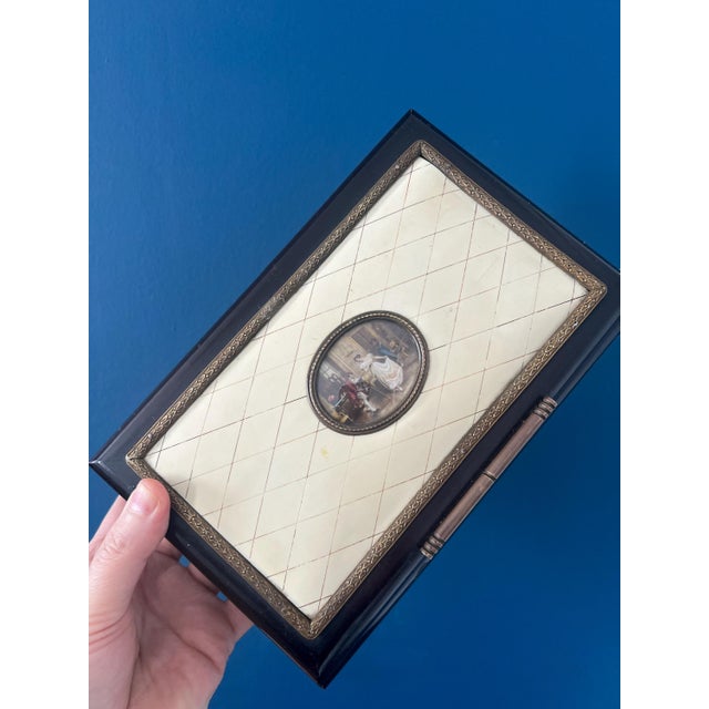 Antique Ebonized Wood Jewelry Box For Sale - Image 4 of 10