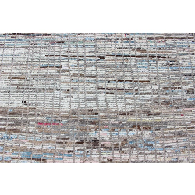 Blue Modern Casual Moroccan Rug by Keivan Woven Arts, 10'3" X 14'3" For Sale - Image 8 of 15