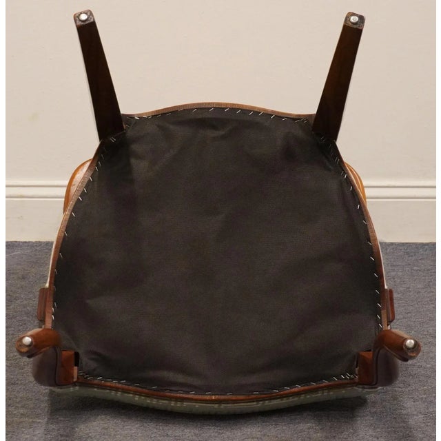 Brown Kindel Furniture French Provincial Cane Back Dining Arm Chair For Sale - Image 8 of 8