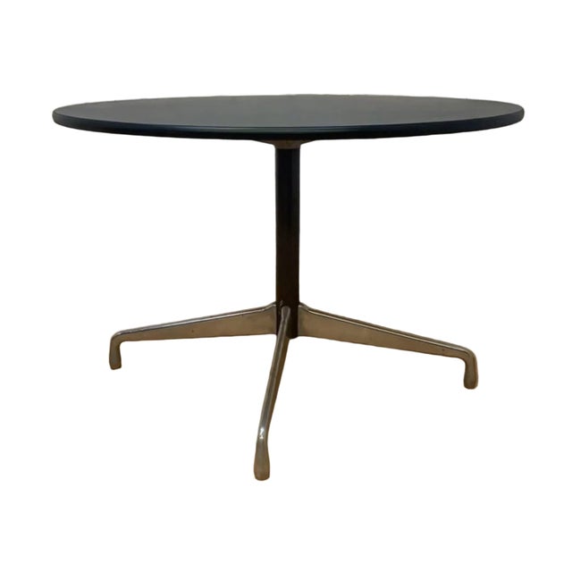 Mid Century Modern Herman Miller Black Round Table