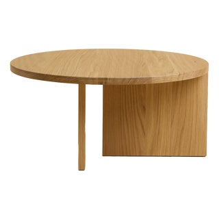 Round Oak Coffee Table by Lebanto For Sale