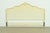 Kindel Furniture French Provincial Louis XV Cream Lacquered Parcel Gilt King Size Headboard, Circa 1960s For Sale - Image 9 of 9