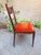 Wood Chairs with Padded Seat in Brick-Colored Fabric and Tapered Legs by Osvaldo Borsani for ABV, 1940s, Set of 6 For Sale - Image 7 of 9
