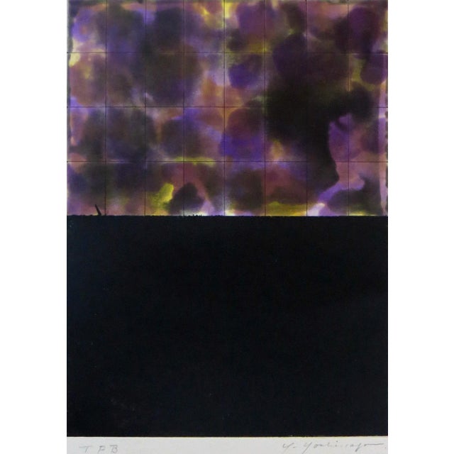 Black Yutaka Yoshinaga Abstract Aquatint With Etching For Sale - Image 8 of 12