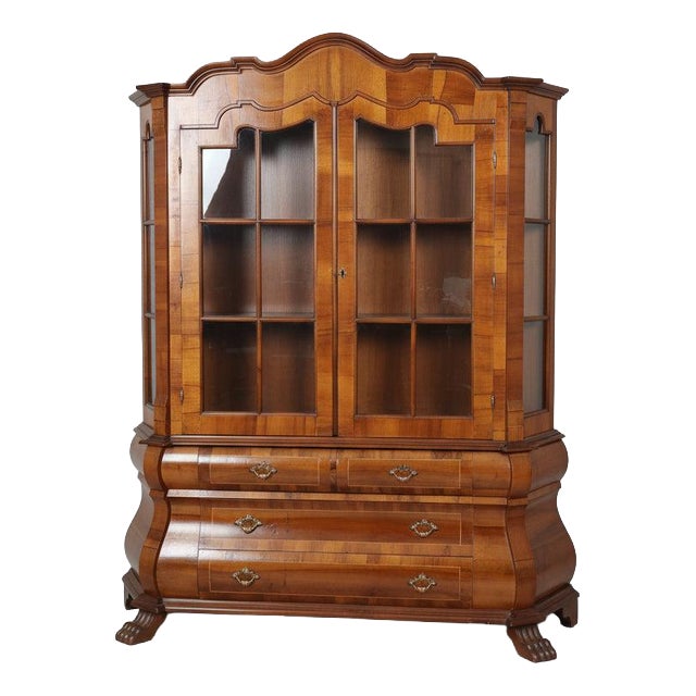 Large Baroque Dutch Display Cabinet, 1970s For Sale