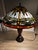 Art Nouveau Late 20th Century Tiffany Style Dragonfly Table Lamp With Bronze Base For Sale - Image 3 of 6