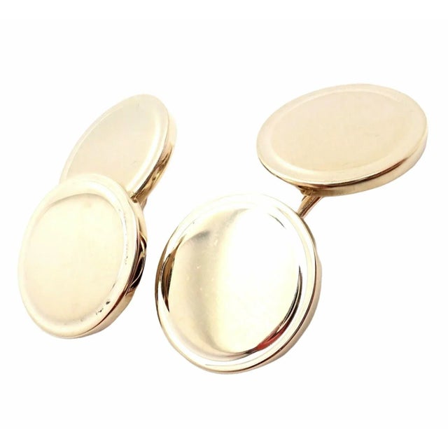 Contemporary Tiffany & Co. 14k Yellow Gold Mens Cufflinks Tuxedo Buttons Full Set - 3 Pieces For Sale - Image 3 of 9