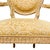 French Louis XVI Medallion Back Armchair With Crème-Peinte Distressed Finish For Sale - Image 10 of 17