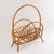 Franco Albini Vintage 1960s Rattan Magazine Rack With Fan Arch Design, Franco Albini Style For Sale - Image 4 of 10