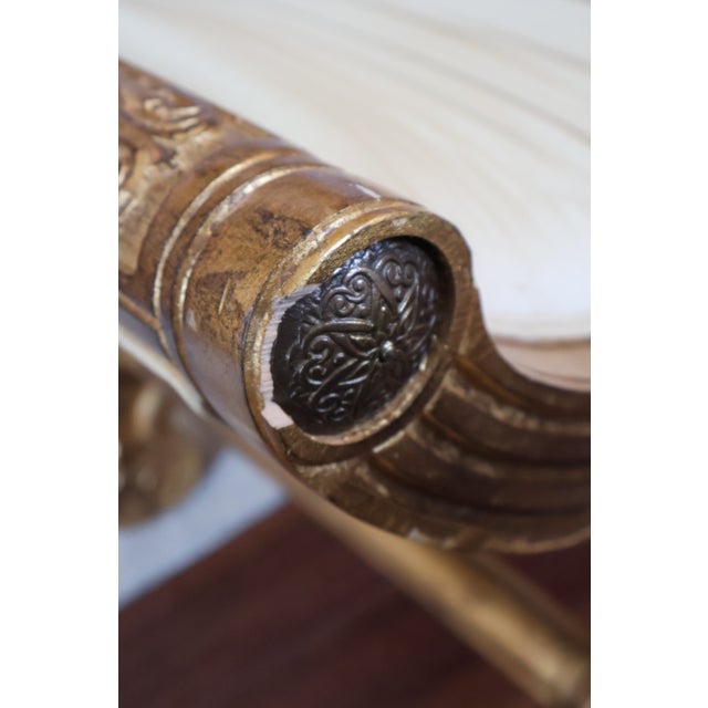 Henredon Custom Giltwood Lion-Mask Curule Benches - Pair For Sale - Image 18 of 18