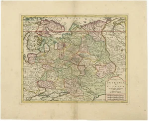 Map of Muscovy or Russia by Isaac Tirion