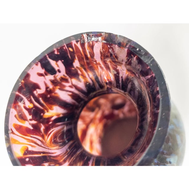 Purple Early 20th Century Bohemian Art Nouveau Glass Vase, Kralik or Loetz For Sale - Image 8 of 12