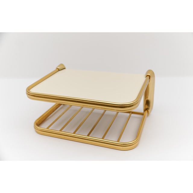 Vintage Brass and Glass Wall Shelf, 1960s For Sale - Image 10 of 10