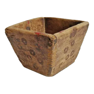 Vintage Chinese Wood Rice Measurer Box