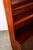 Mid Century Danish Modern Cabinet Rosewood Bookshelf Shelves Metal Handles MCM For Sale - Image 12 of 12