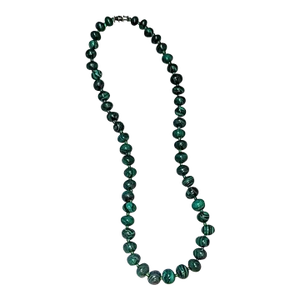 Vintage Hand Strung Malachite 18 Inch Necklace
