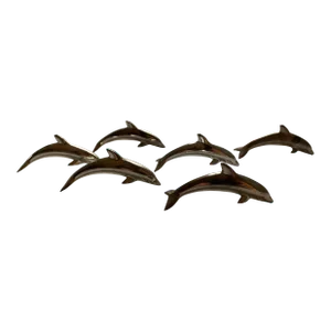 Silver Plate Dolphin Place Card Holders - Set of 6
