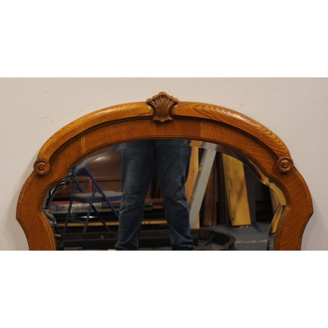 American Drew Quarter Sawn Oak Victorian Inspired 45" Dresser Mirror 371-021 For Sale - Image 4 of 6