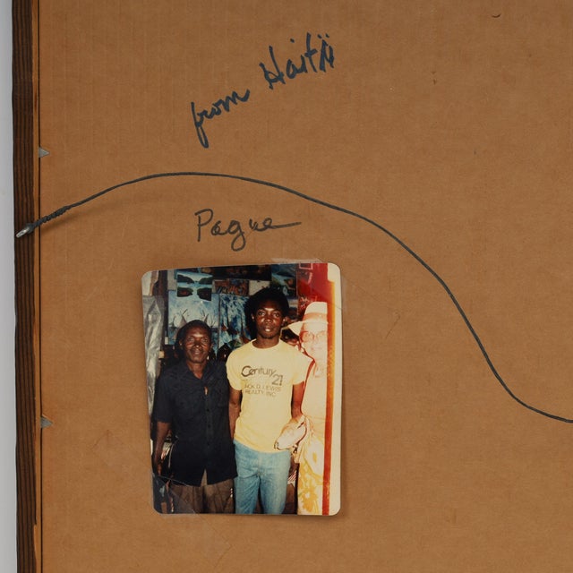 Vintage Haitian Jungle Painting on Board by Michelet For Sale - Image 9 of 9