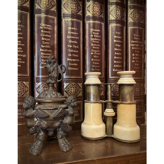 Goldenrod Late 19th Century Italian Renaissance Revival Patinated Bronze Inkwell For Sale - Image 8 of 9