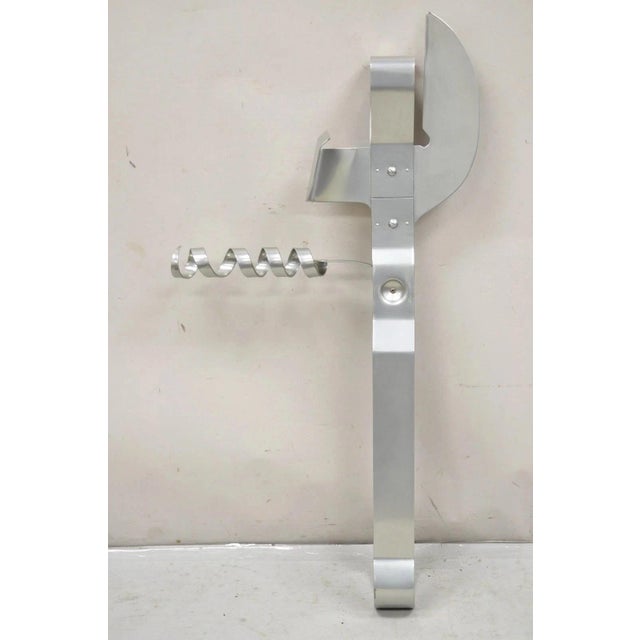 Silver Oversized Modern Curtis Jere Style Pop Art 47" Can Opener Wall Art Sculpture For Sale - Image 8 of 12