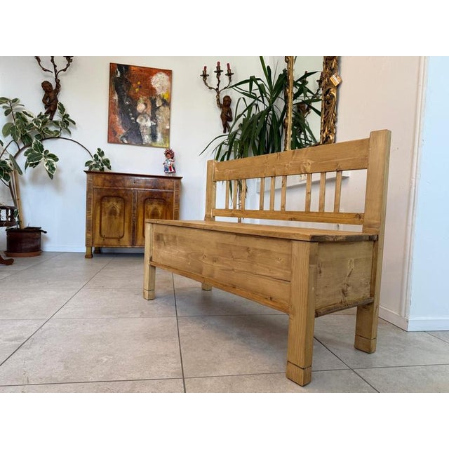 Art Nouveau Spruce Bench For Sale - Image 9 of 9