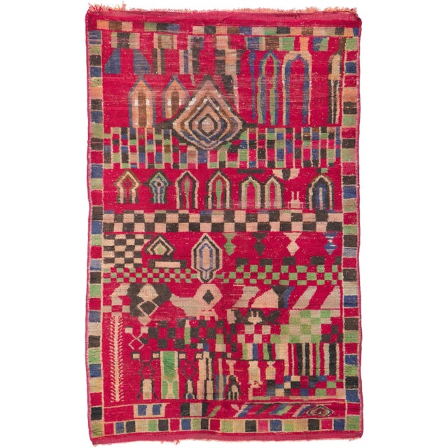 Vintage Berber Moroccan Rug - 03'09 X 05'08 For Sale - Image 9 of 9