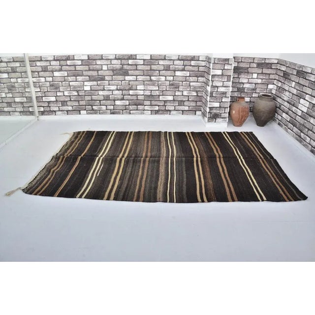 Turkish Handmade Wool Kilim Rug, 1960s For Sale - Image 10 of 10