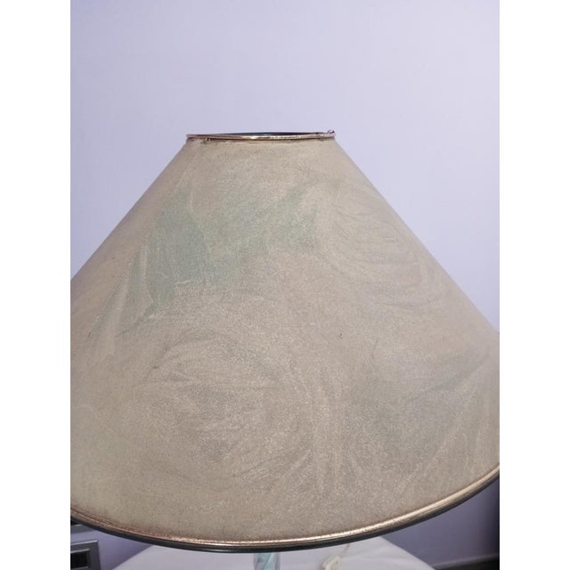 Table Lamp with Marble Base and Bronze Leaf Decoration, Italy, 1950s For Sale - Image 6 of 18