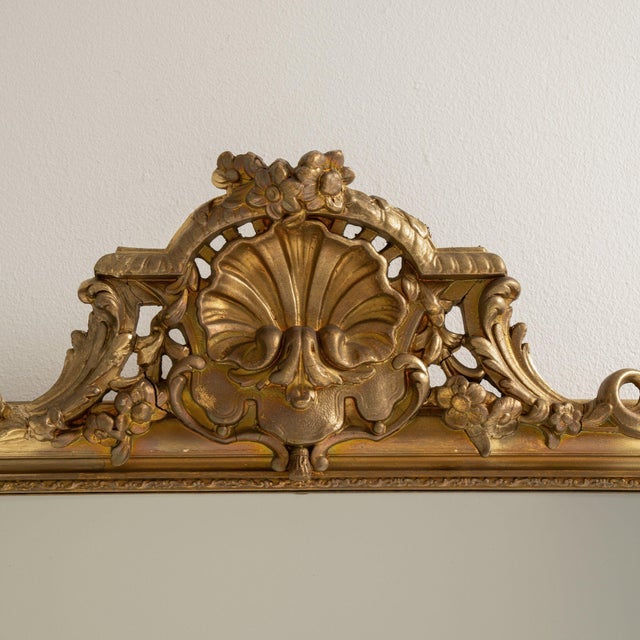 French 19th Century France Gold Wood Full-length & Floor Mirrors For Sale - Image 3 of 8