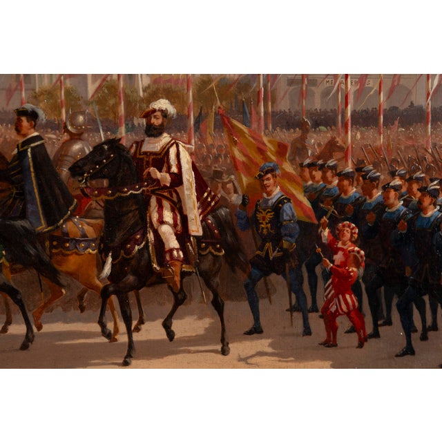 Auguste Doviane, Parade in Geneva, Oil Painting For Sale - Image 11 of 18