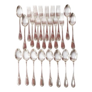 Antique French Entremets Cutlery for 12 from Cailar Bayard, 1930s, Set of 24 For Sale